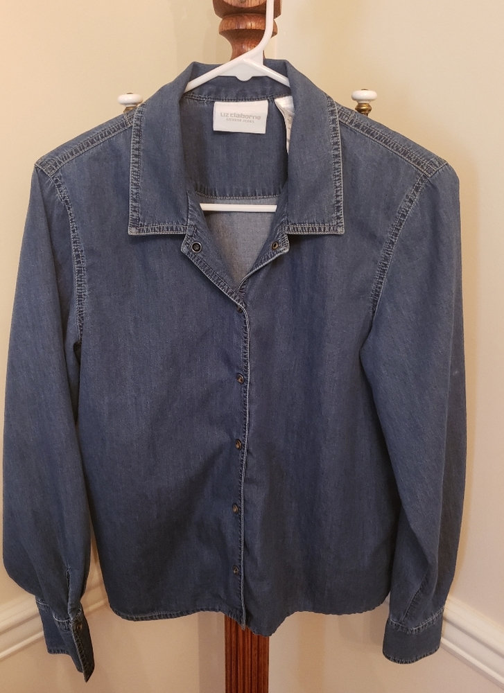 Liz Claiborne Denim Jacket/Shirt Size L